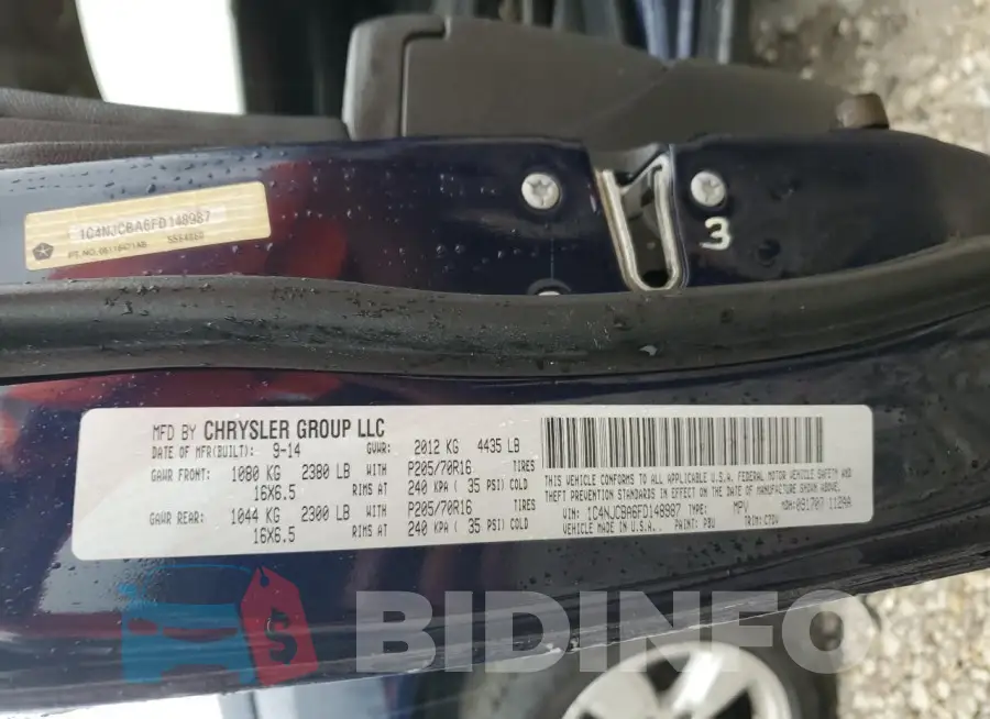 1C4NJCBA6FD148987 Photo# 13