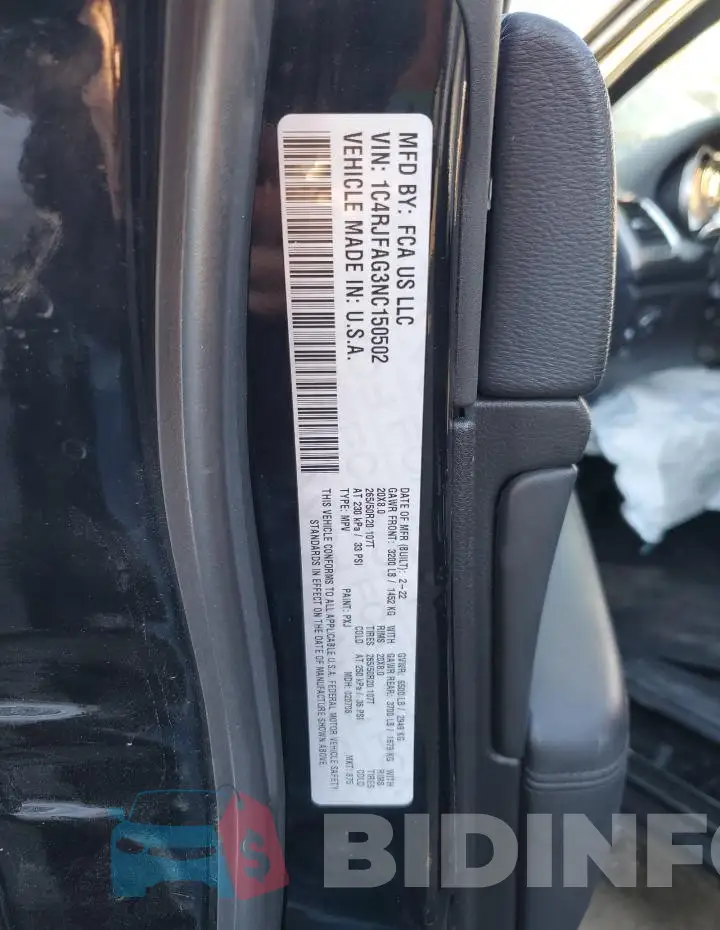 1C4RJFAG3NC150502 Photo# 12