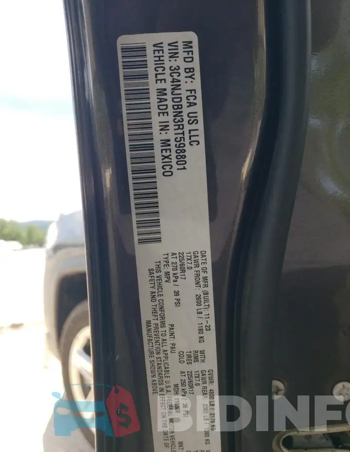 3C4NJDBN3RT598801 Photo# 12