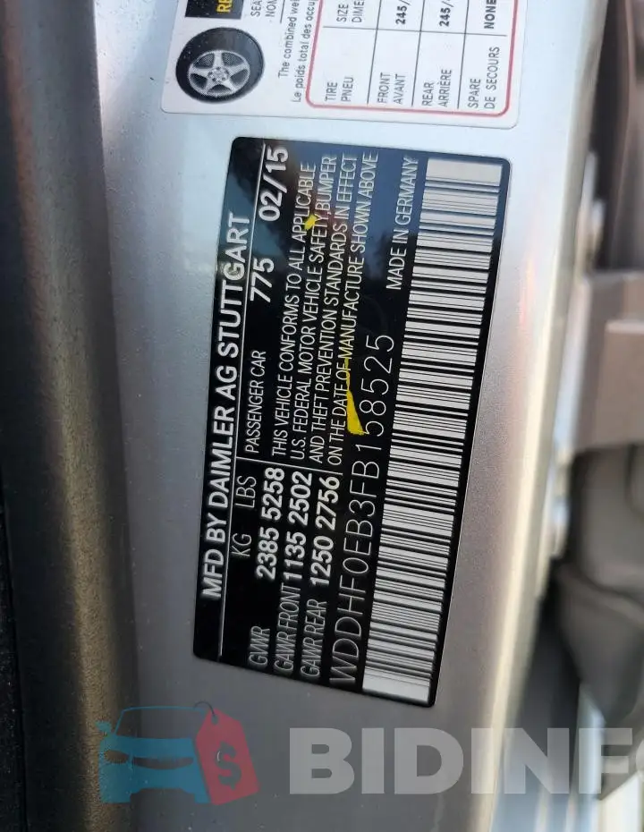 WDDHF0EB3FB158525 Photo# 12