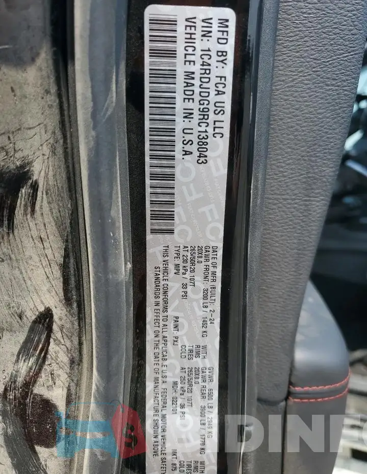 1C4RDJDG9RC138043 Photo# 13