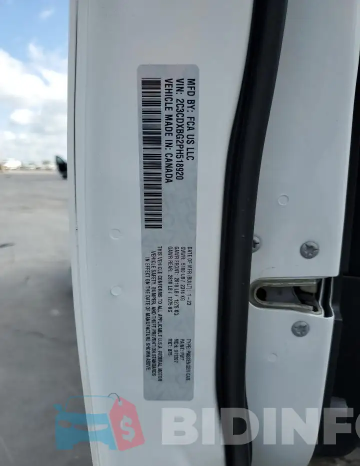2C3CDXBG2PH518920 Photo# 12