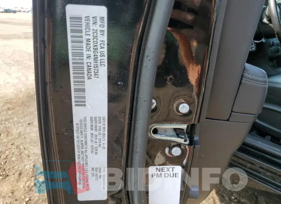 2C3CDXBG4NH157347 Photo# 12