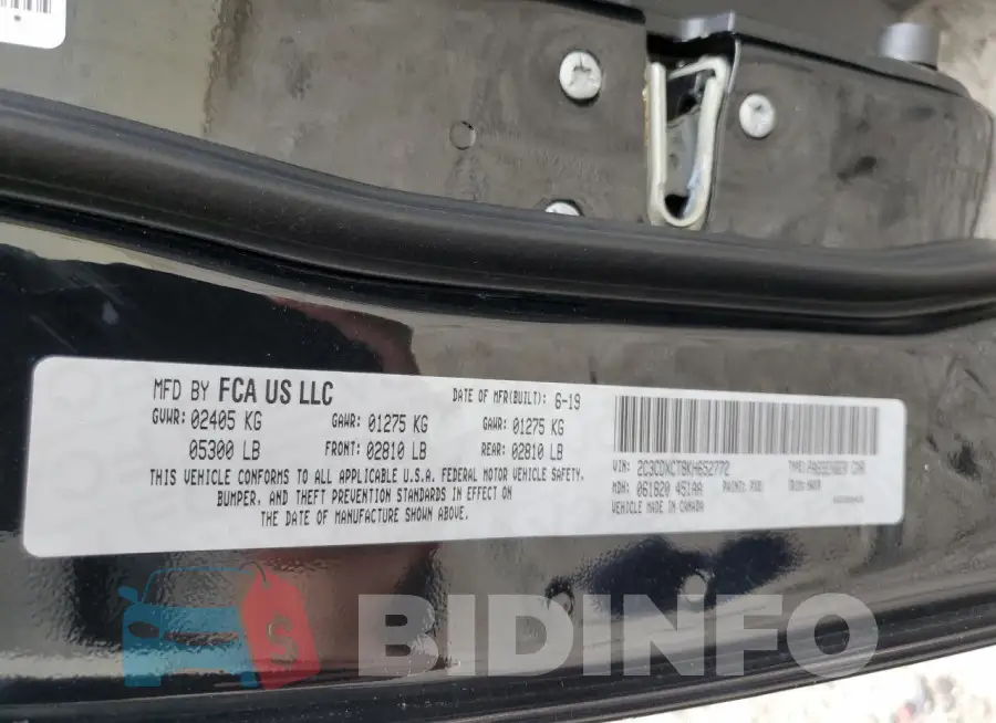 2C3CDXCT8KH652772 Photo# 12