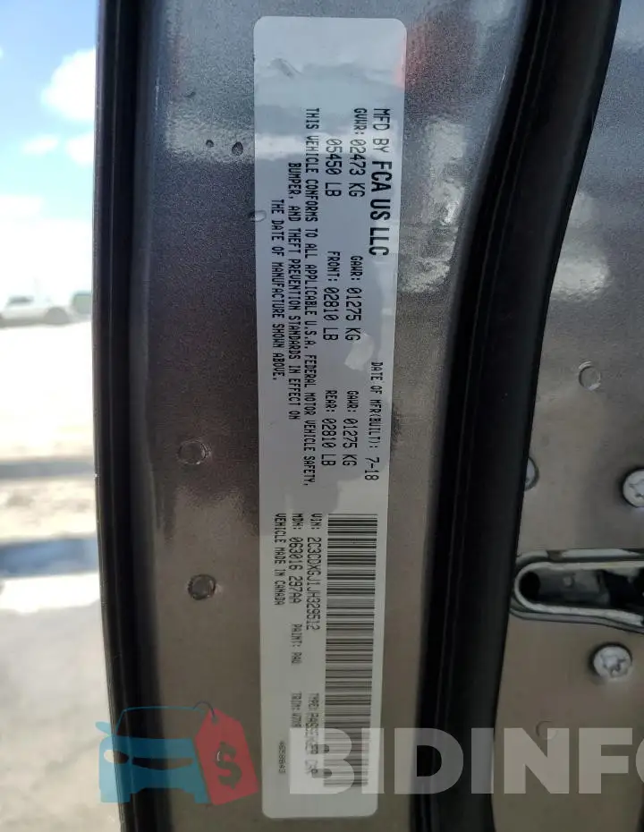 2C3CDXGJ1JH329512 Photo# 12