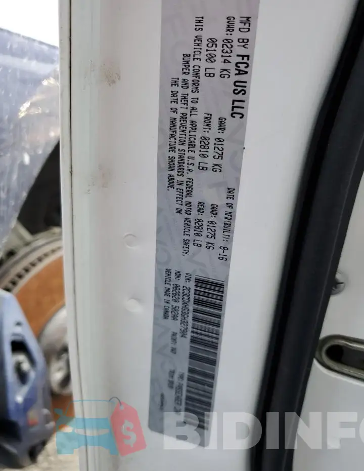 2C3CDXHG3GH327904 Photo# 12