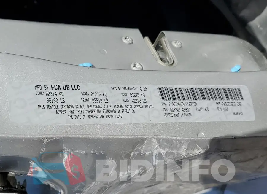 2C3CDXHG3LH167159 Photo# 12