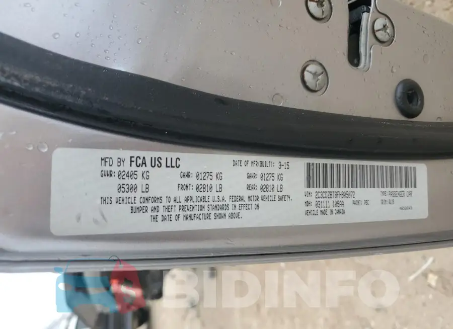 2C3CDZBT8FH805072 Photo# 13