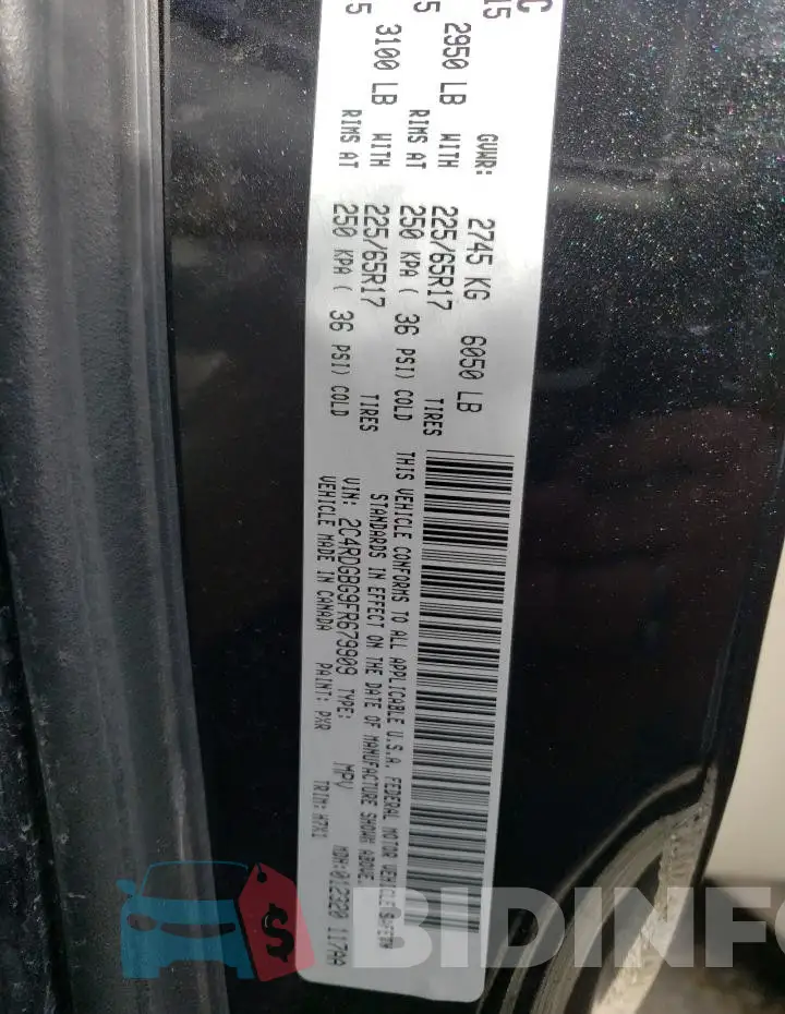 2C4RDGBG9FR679909 Photo# 13