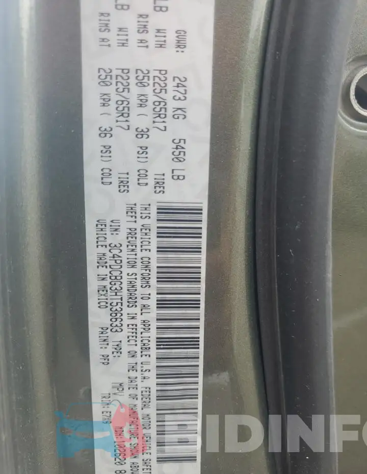 3C4PDCBG3HT536633 Photo# 13