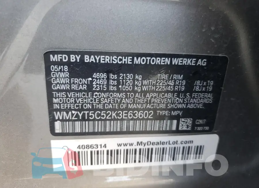 WMZYT5C52K3E63602 Photo# 13