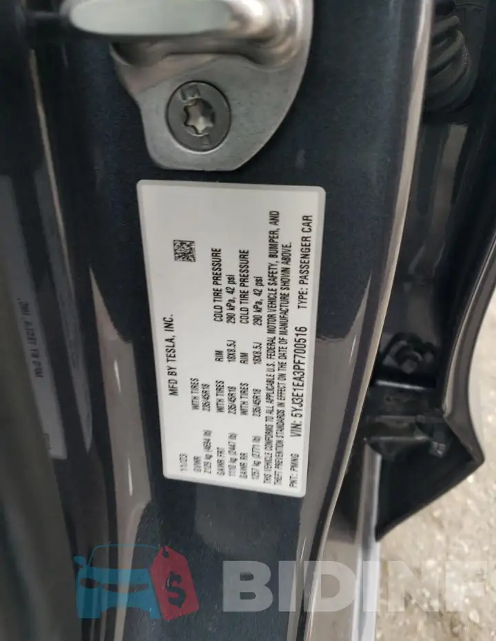 5YJ3E1EA3PF700516 Photo# 12