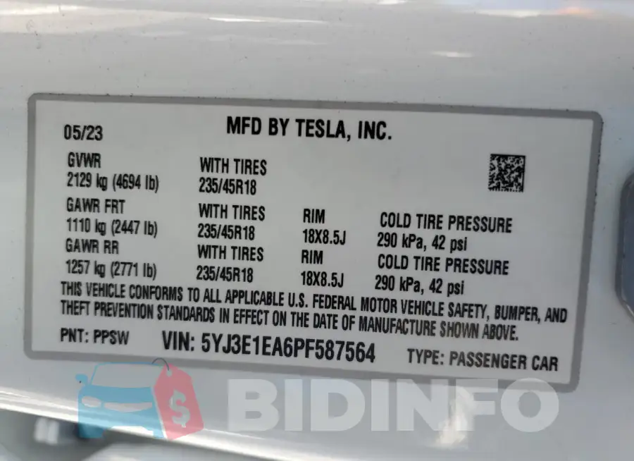 5YJ3E1EA6PF587564 Photo# 12