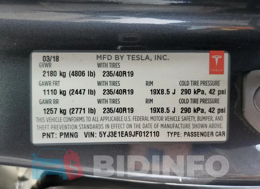 5YJ3E1EA9JF012110 Photo# 12