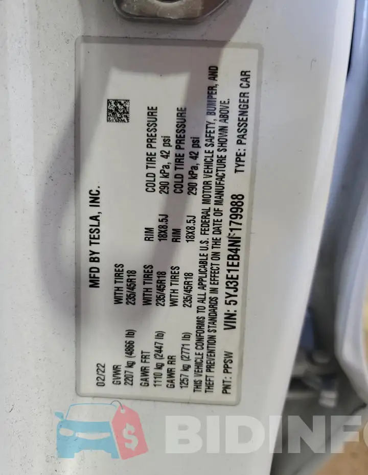 5YJ3E1EB4NF179988 Photo# 12