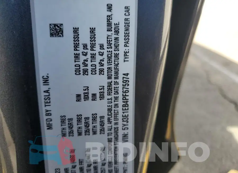 5YJ3E1EB4PF675974 Photo# 12