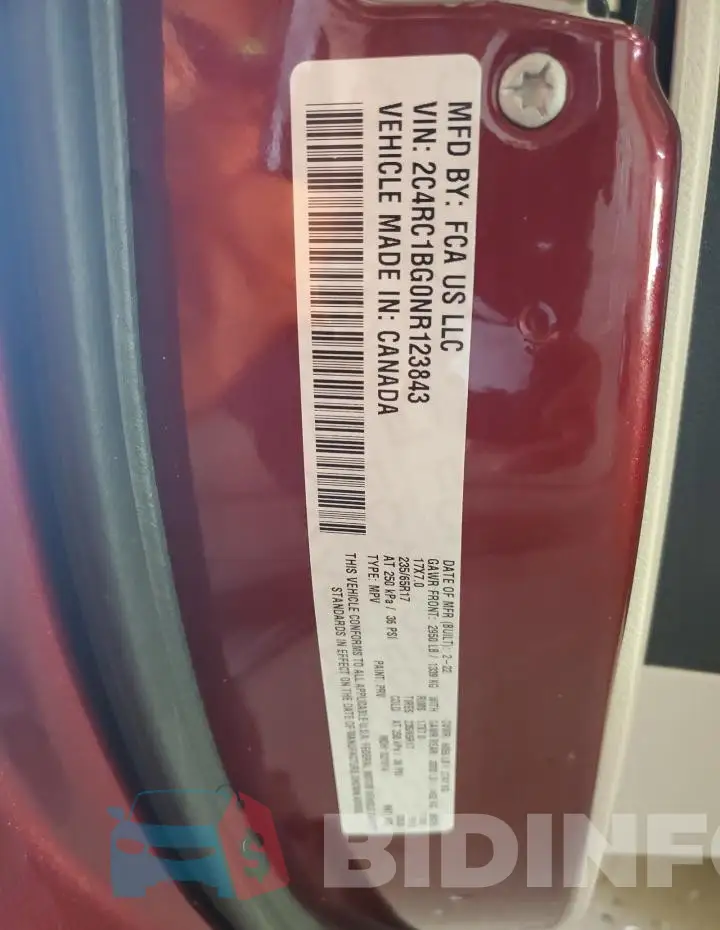2C4RC1BG0NR123843 Photo# 13