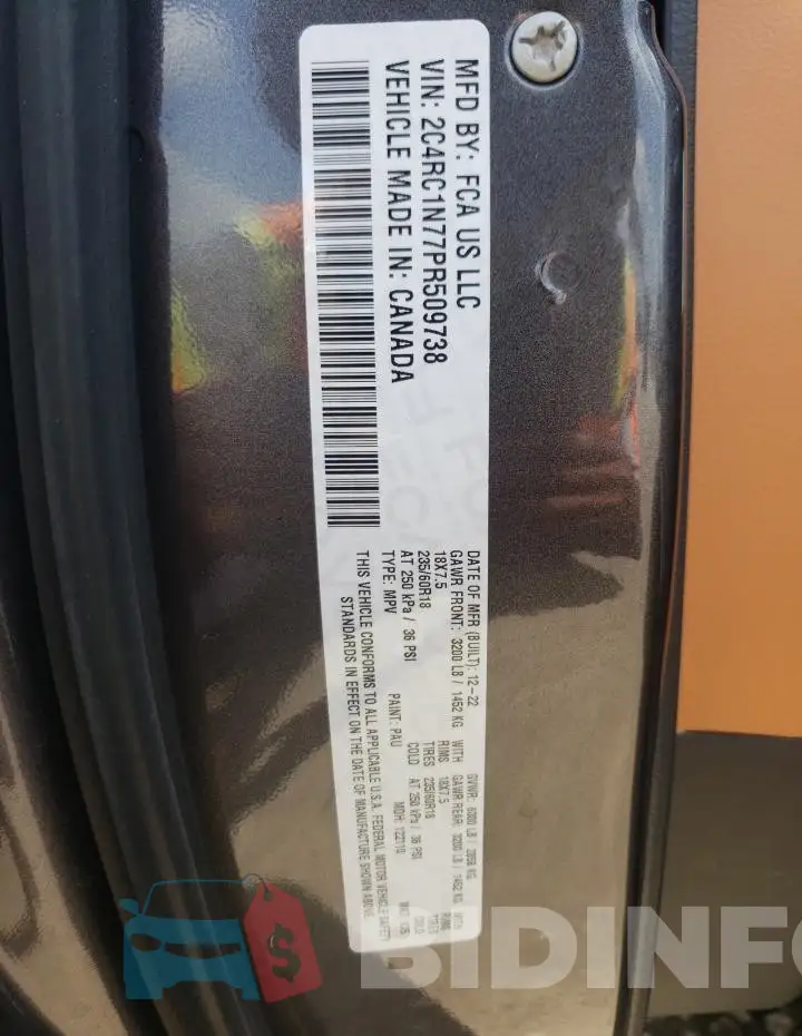 2C4RC1N77PR509738 Photo# 13