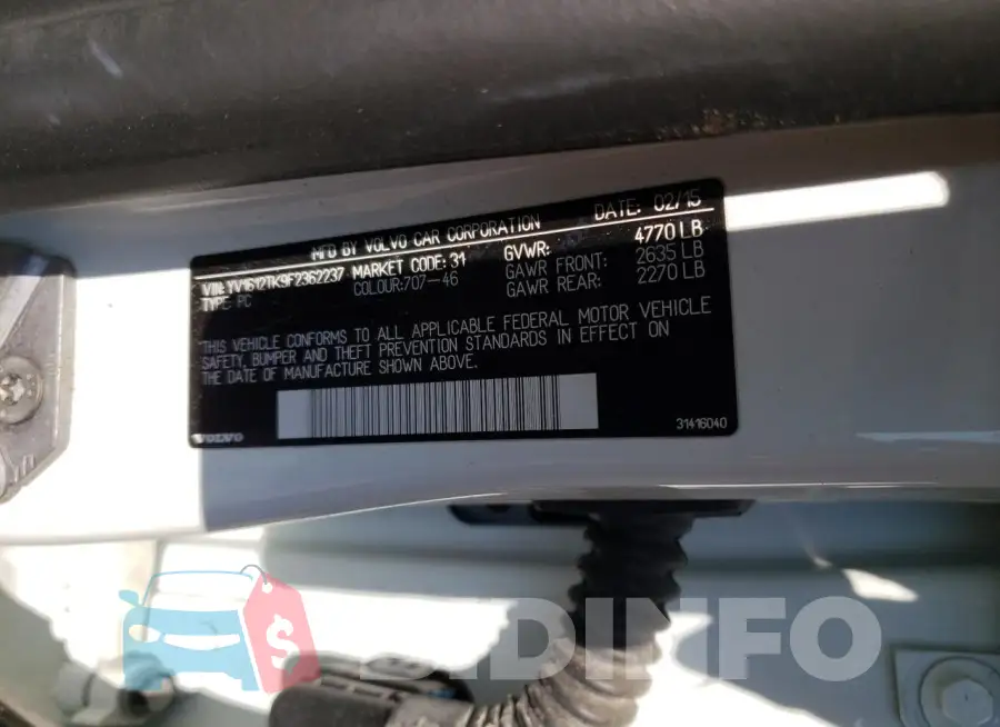 YV1612TK9F2362237 Photo# 12
