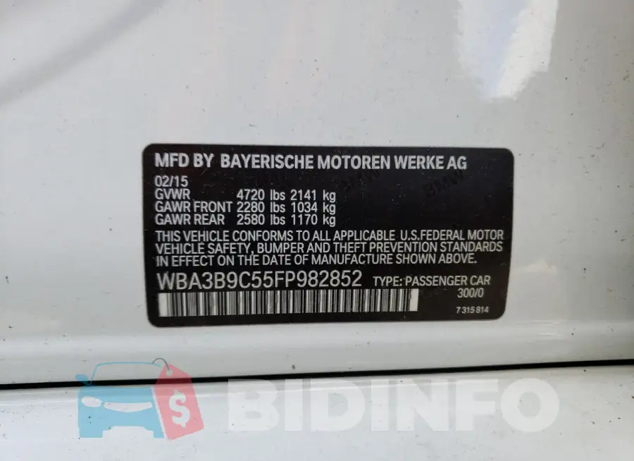 WBA3B9C55FP982852 Photo# 12