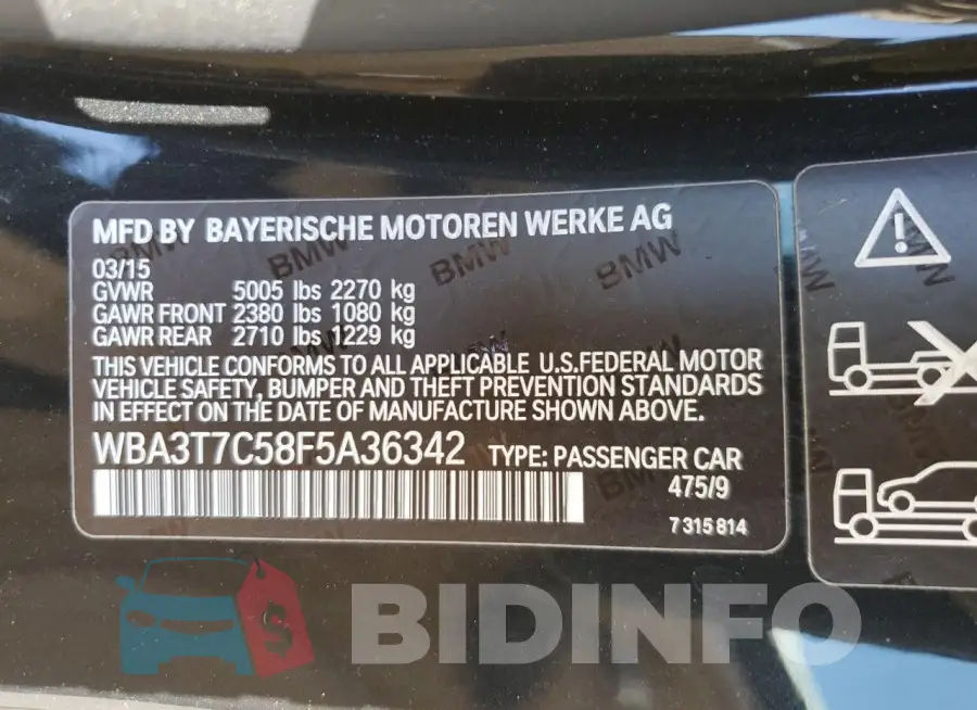 WBA3T7C58F5A36342 Photo# 12