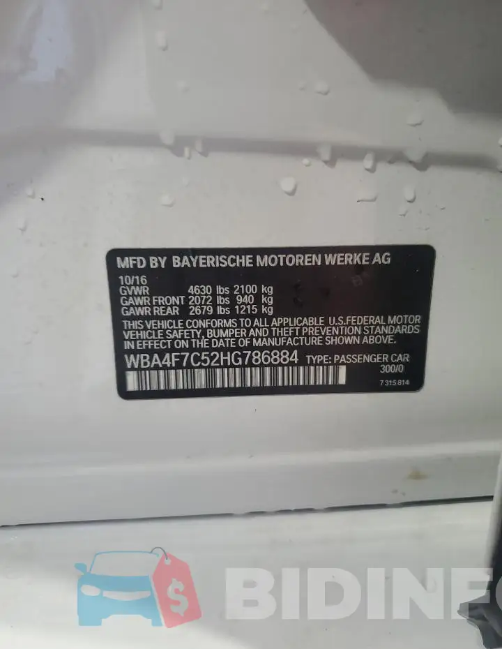 WBA4F7C52HG786884 Photo# 12
