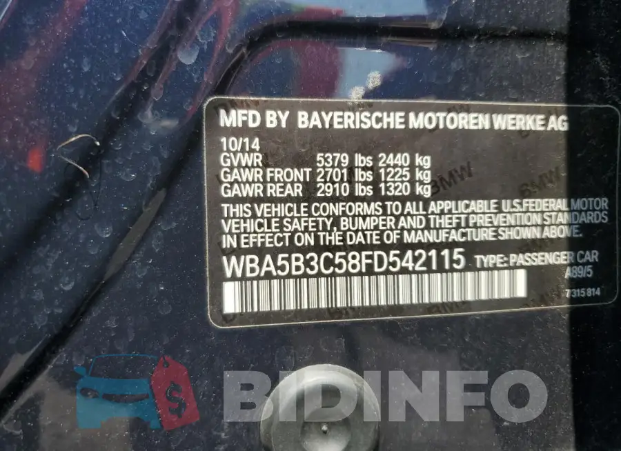 WBA5B3C58FD542115 Photo# 12