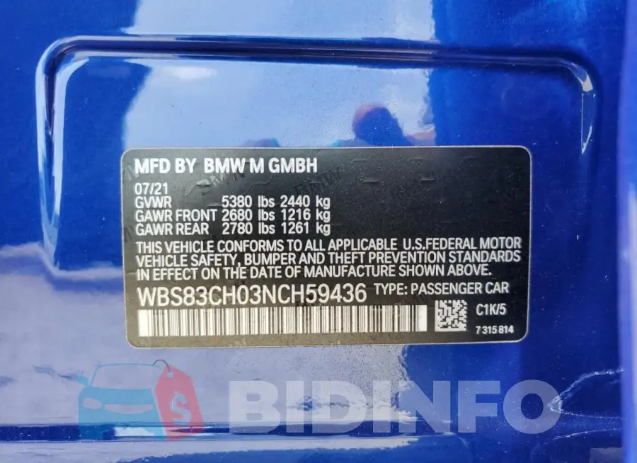 WBS83CH03NCH59436 Photo# 12