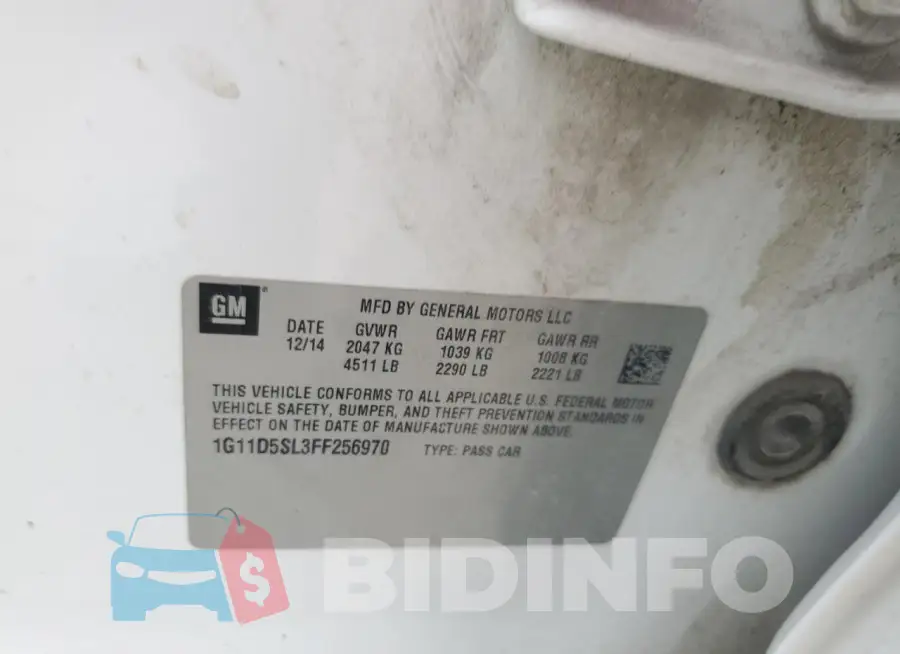 1G11D5SL3FF256970 Photo# 13