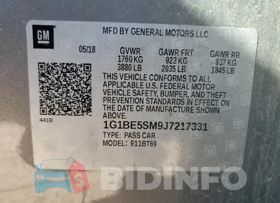 1G1BE5SM9J7217331 Photo# 12