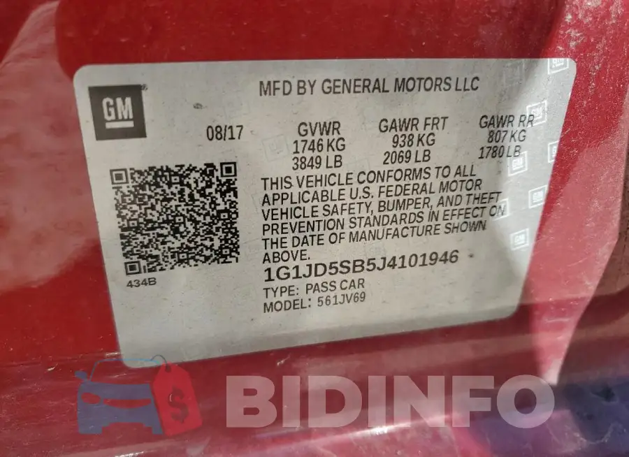 1G1JD5SB5J4101946 Photo# 13