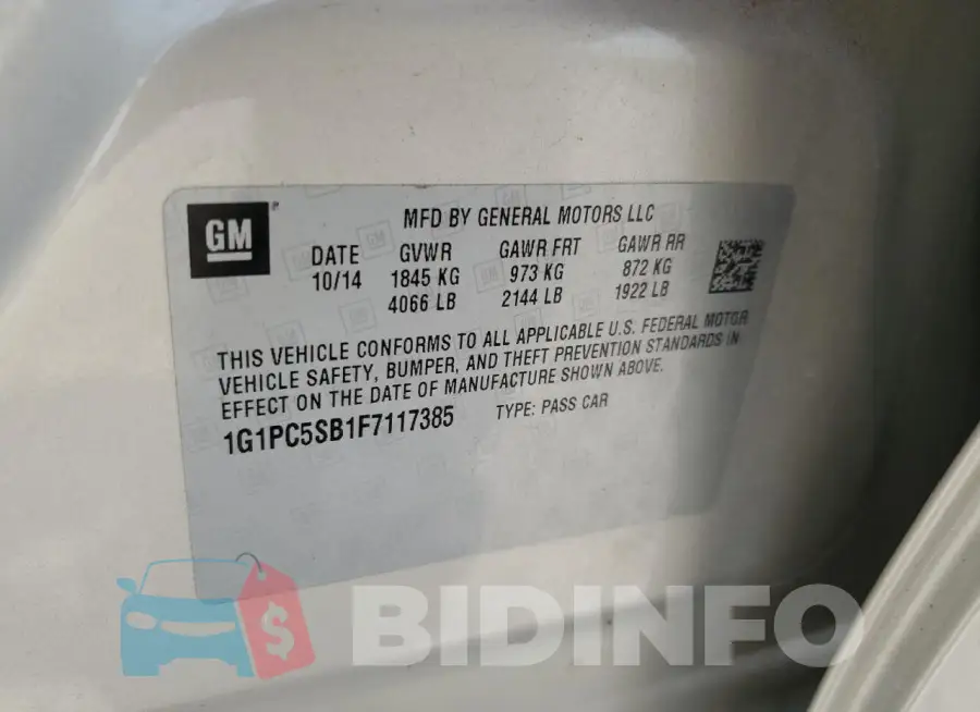 1G1PC5SB1F7117385 Photo# 12
