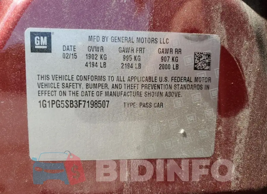 1G1PG5SB3F7198507 Photo# 12