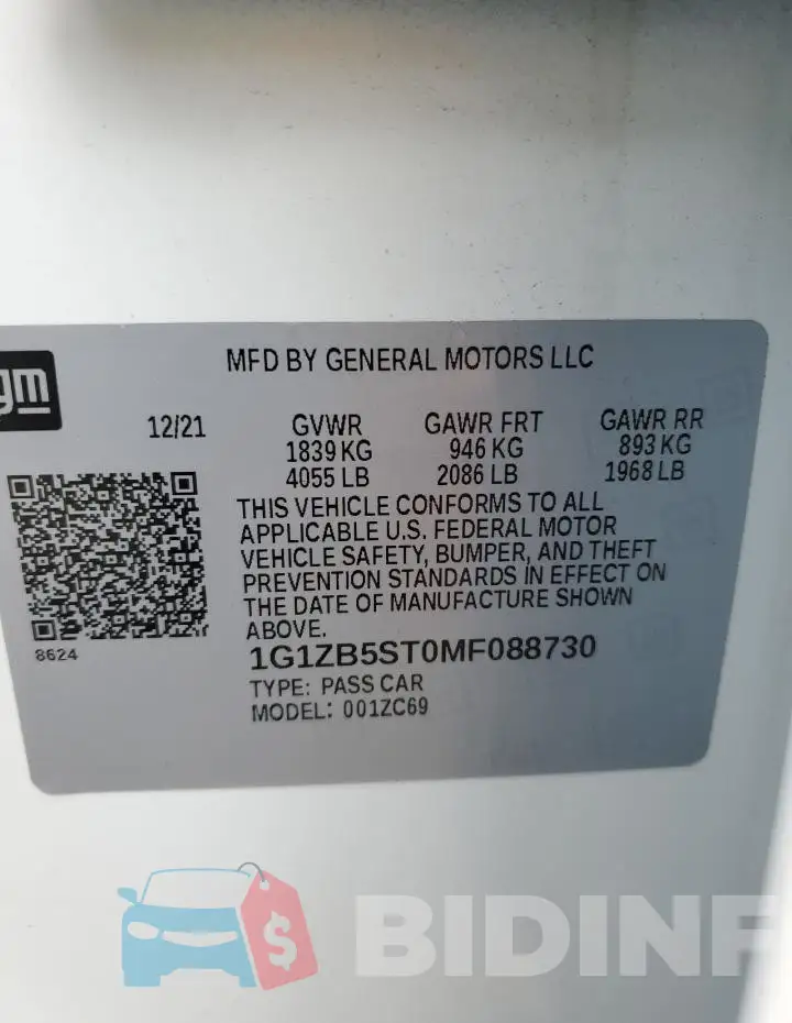 1G1ZB5ST0MF088730 Photo# 12