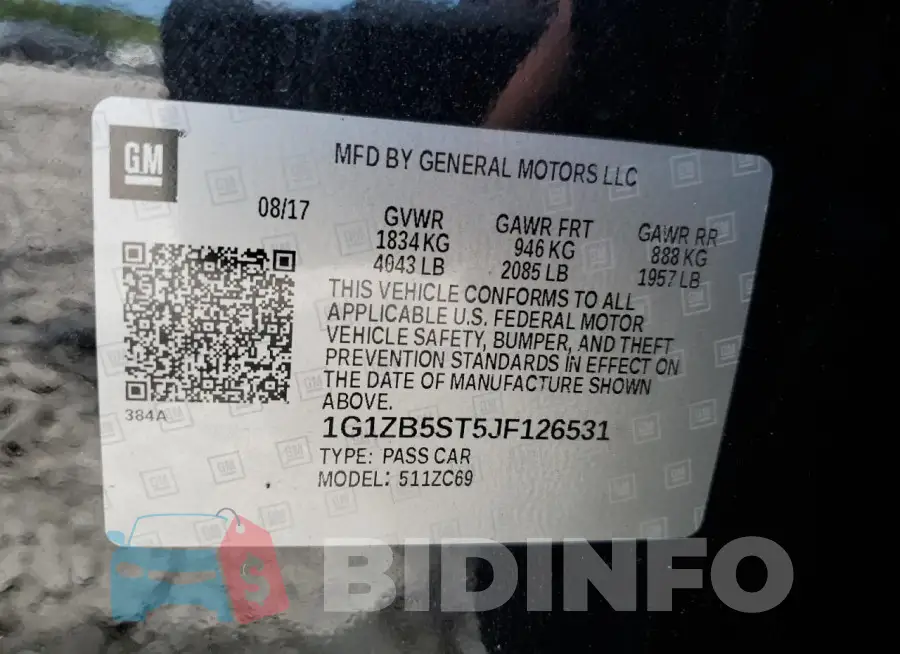 1G1ZB5ST5JF126531 Photo# 12