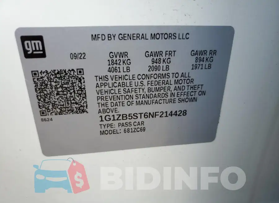 1G1ZB5ST6NF214428 Photo# 12