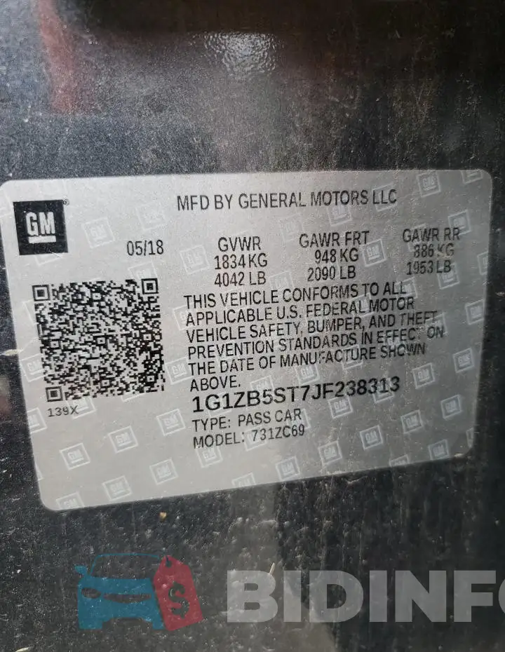 1G1ZB5ST7JF238313 Photo# 12