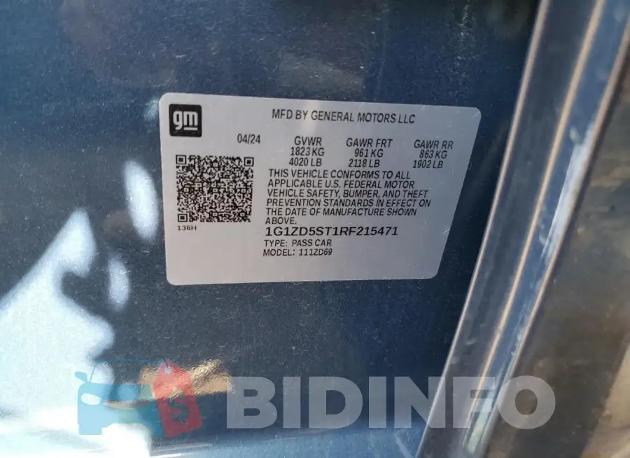 1G1ZD5ST1RF215471 Photo# 12
