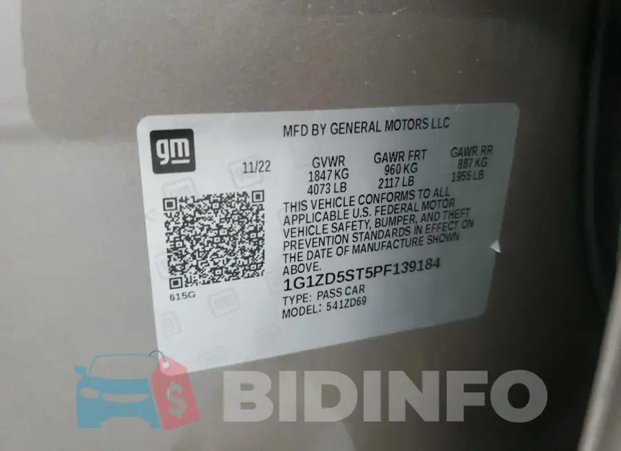 1G1ZD5ST5PF139184 Photo# 13