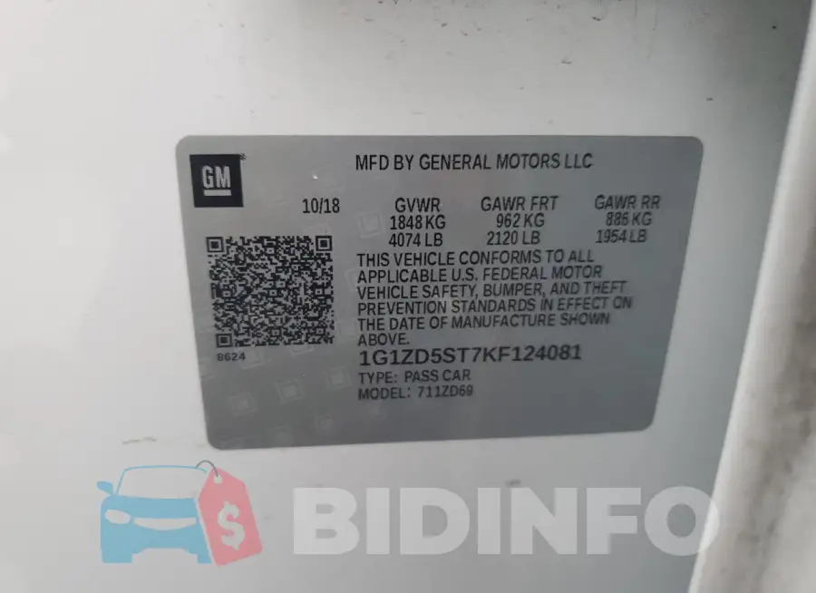 1G1ZD5ST7KF124081 Photo# 12