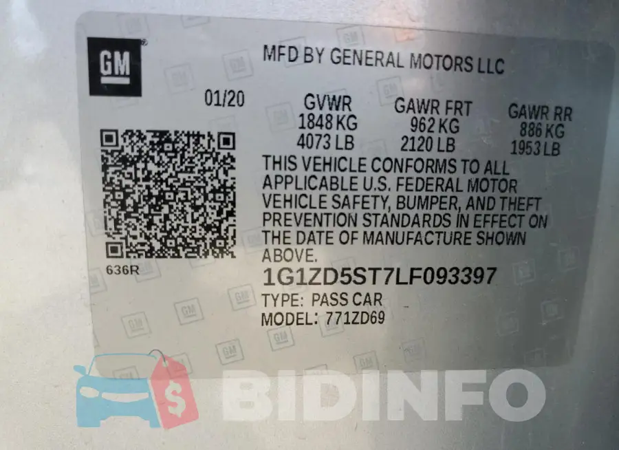 1G1ZD5ST7LF093397 Photo# 12