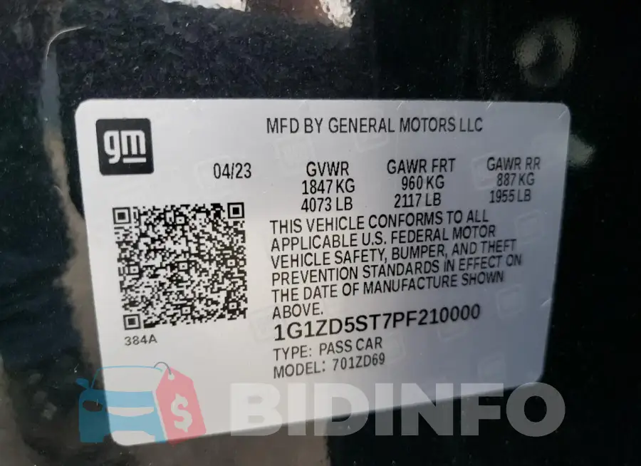 1G1ZD5ST7PF210000 Photo# 12