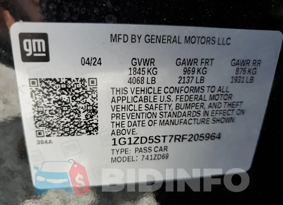1G1ZD5ST7RF205964 Photo# 12