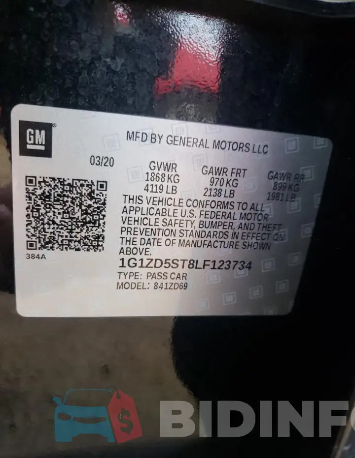 1G1ZD5ST8LF123734 Photo# 12