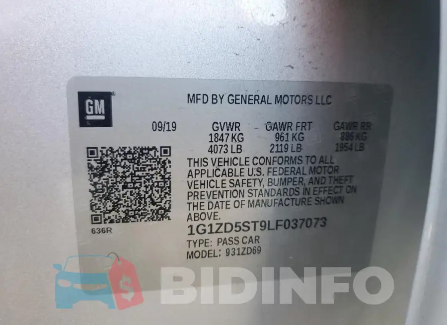 1G1ZD5ST9LF037073 Photo# 12
