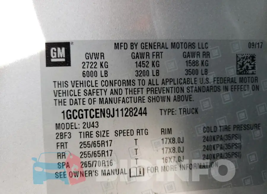 1GCGTCEN9J1128244 Photo# 12