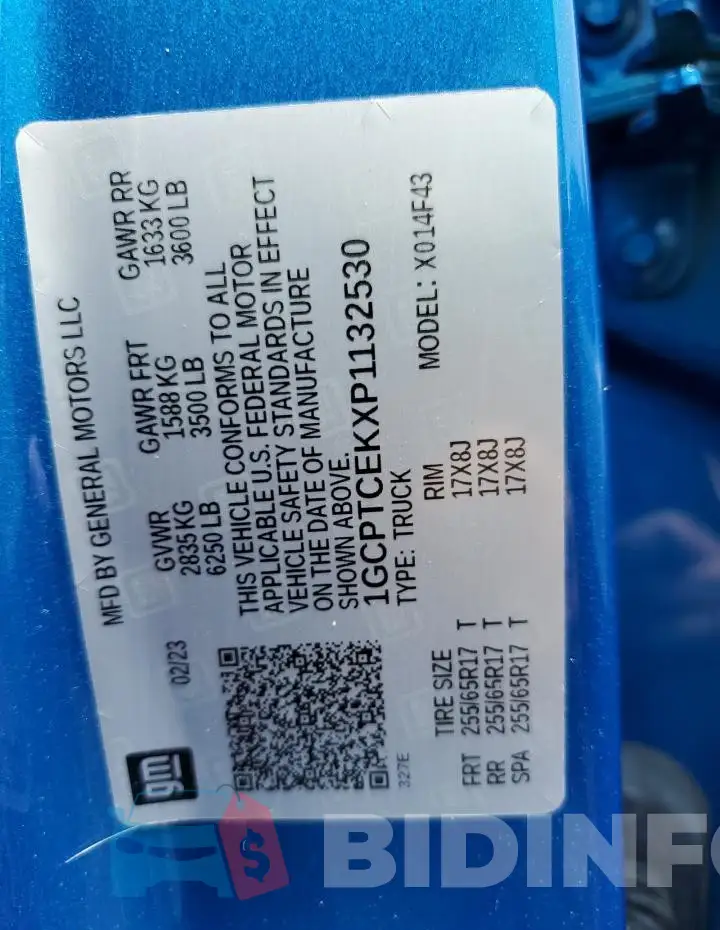 1GCPTCEKXP1132530 Photo# 12