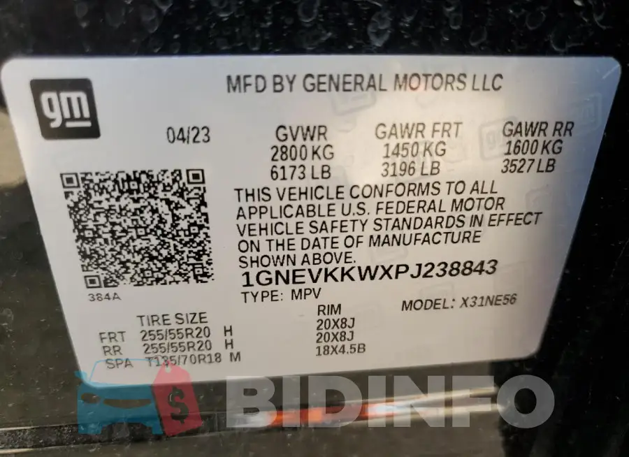 1GNEVKKWXPJ238843 Photo# 13