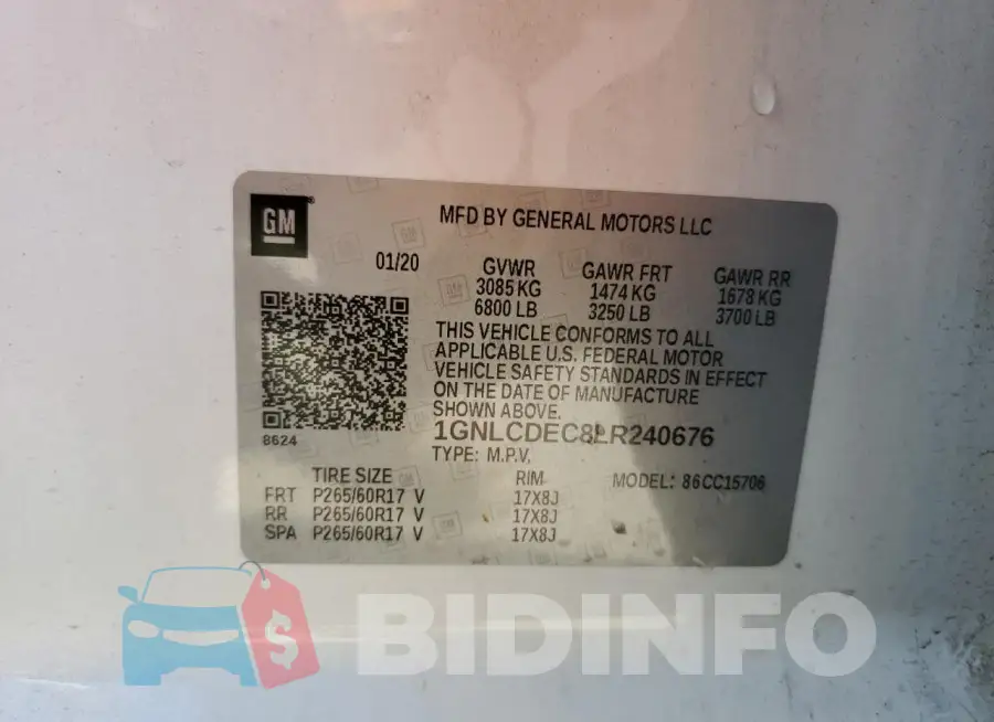 1GNLCDEC8LR240676 Photo# 14