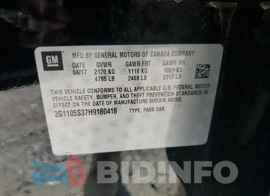 2G1105S37H9180418 Photo# 12